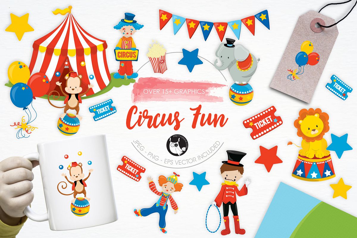 Circus Fun graphics and illustrations example image 1