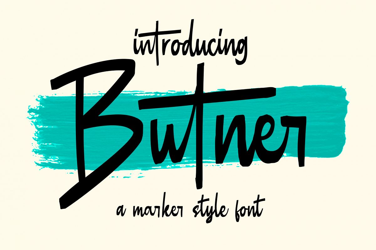 Butner - Marker Font example image 1