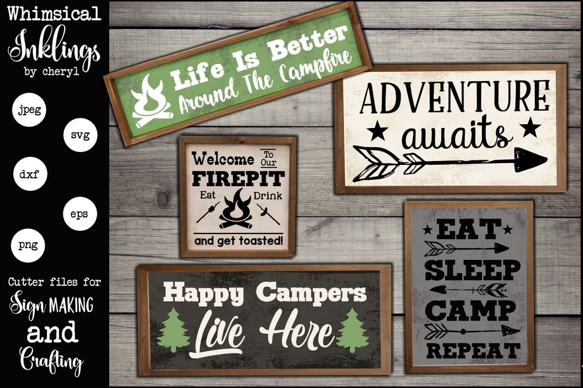 Happy Campers SVG Set example image 1