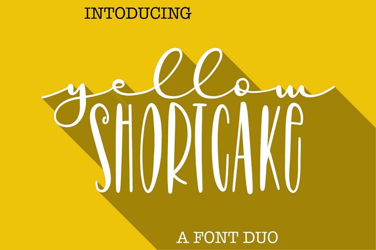 Yellow Shortcake - A Script & Print Font Pair example image 1