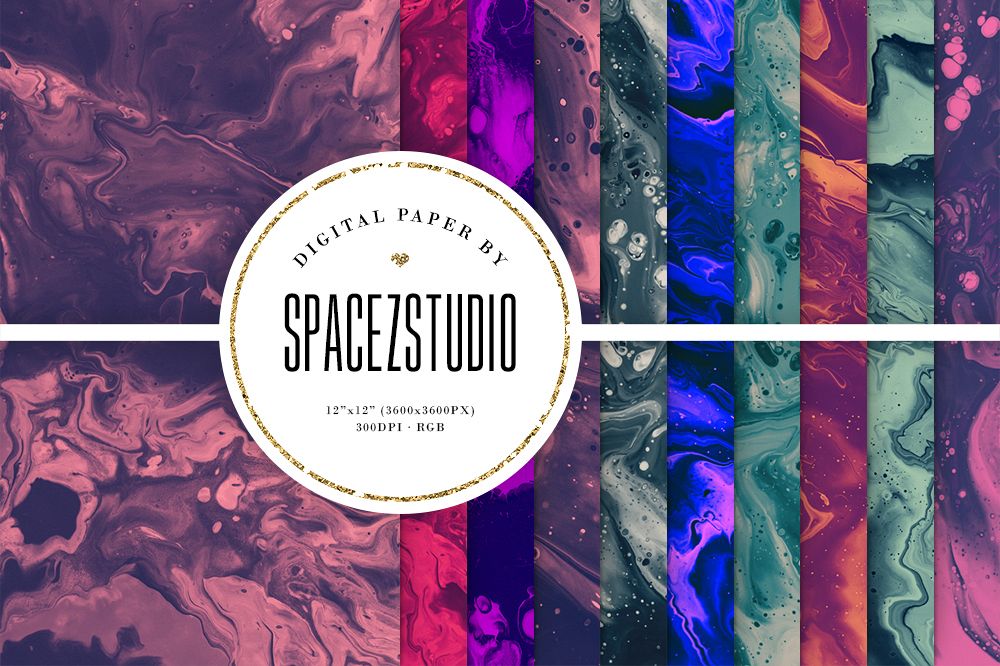 Abstract Wet Paint Textures - Muted Colors Ink Backgrounds example image 1