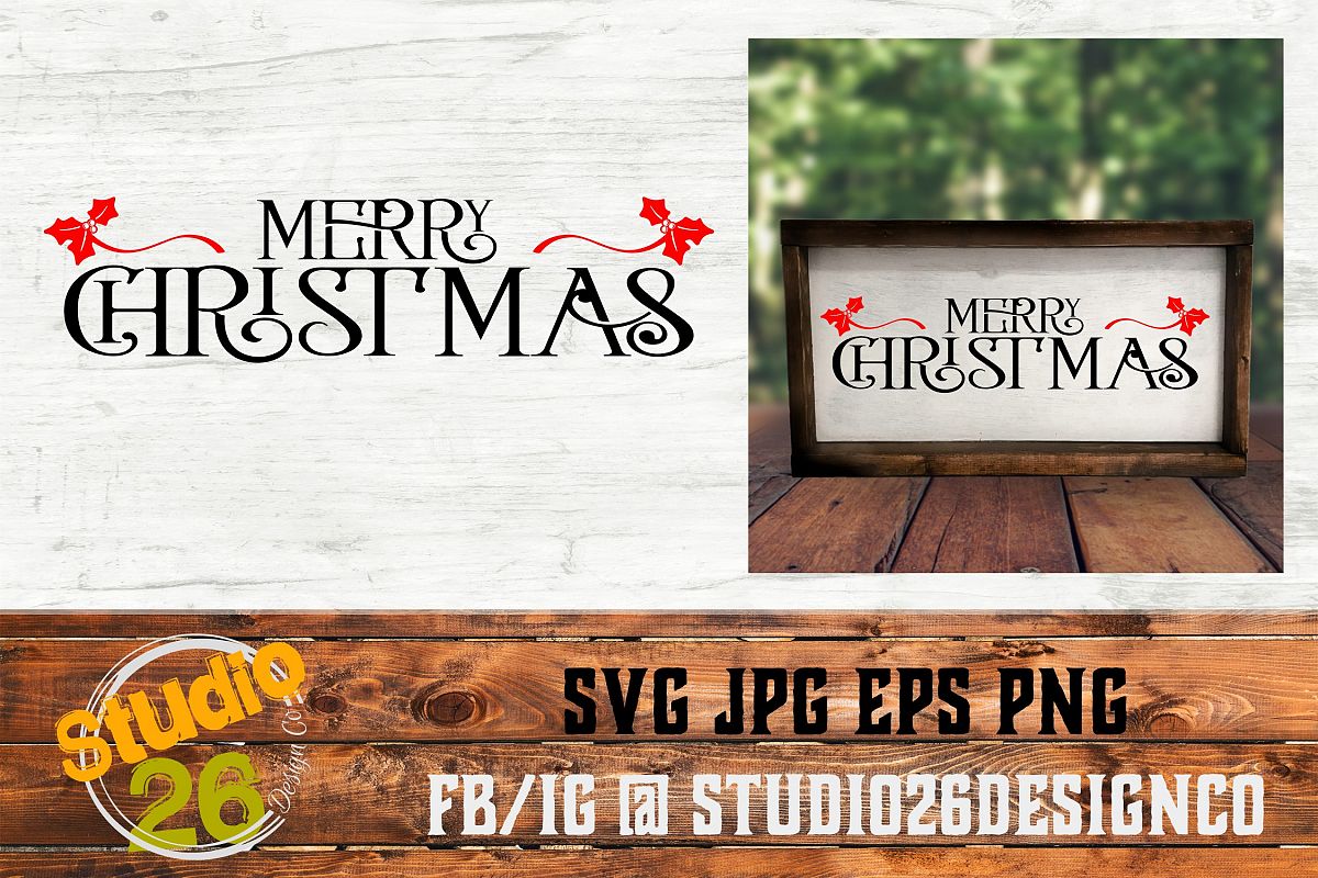 Merry Christmas SVG example image 1