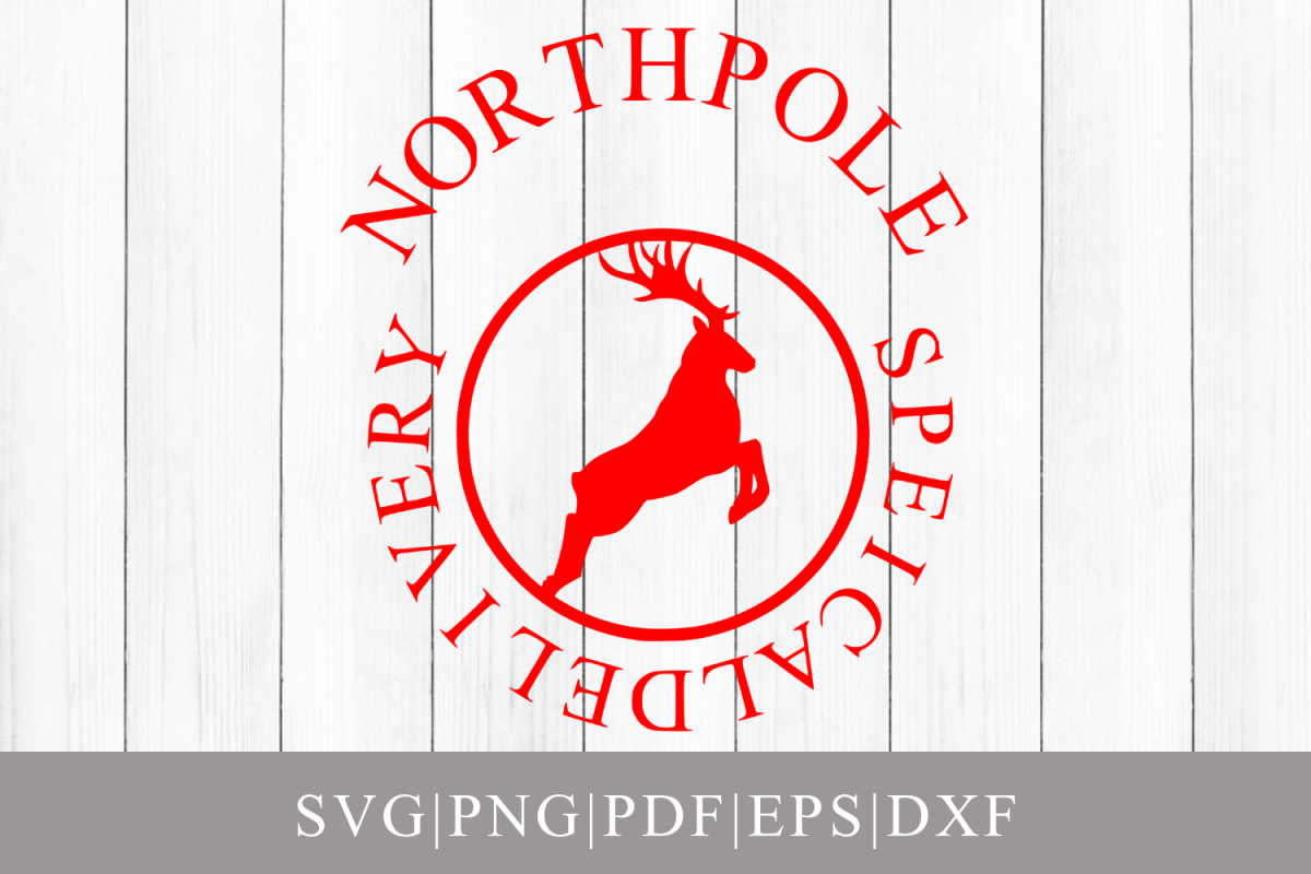 North Pole Special Delivery Xmas SVG Cut File For Cricut example image 1