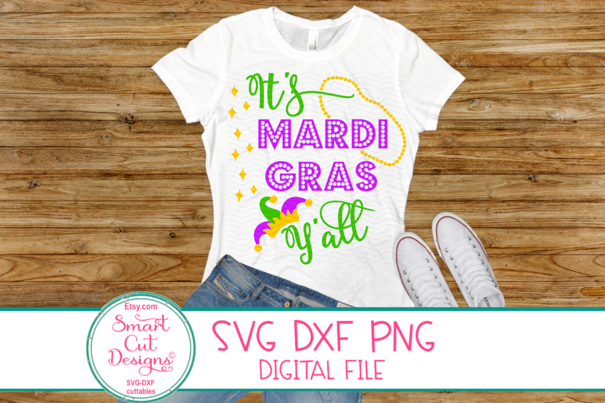 It's Mardi Gras Y'all SVG, Mardi Gras SVG, Jester Crown SVG example image 1