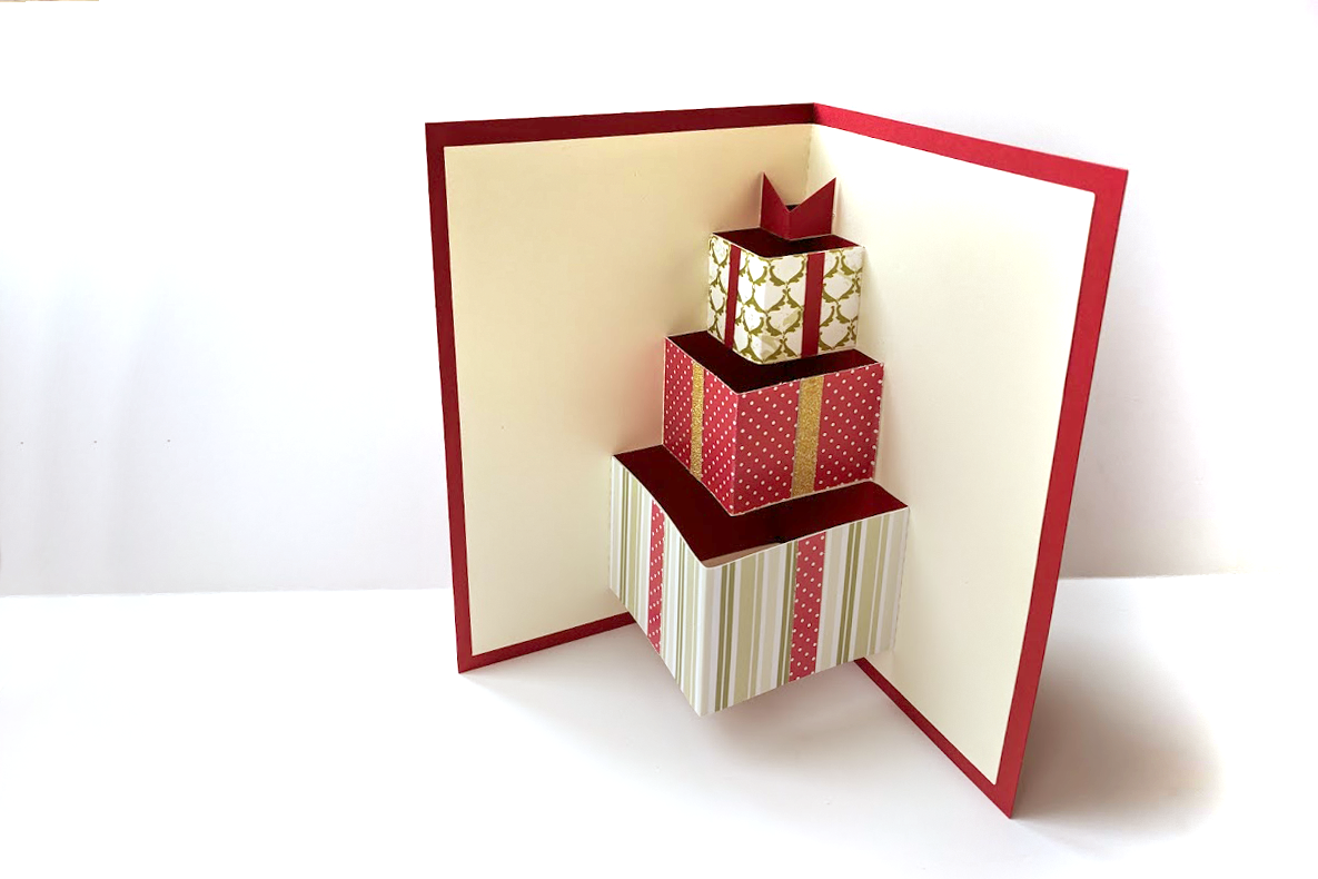 Gift Box Pop Up Card SVG PDF Design