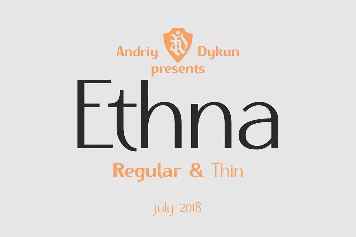 Ethna regular & thin example image 1