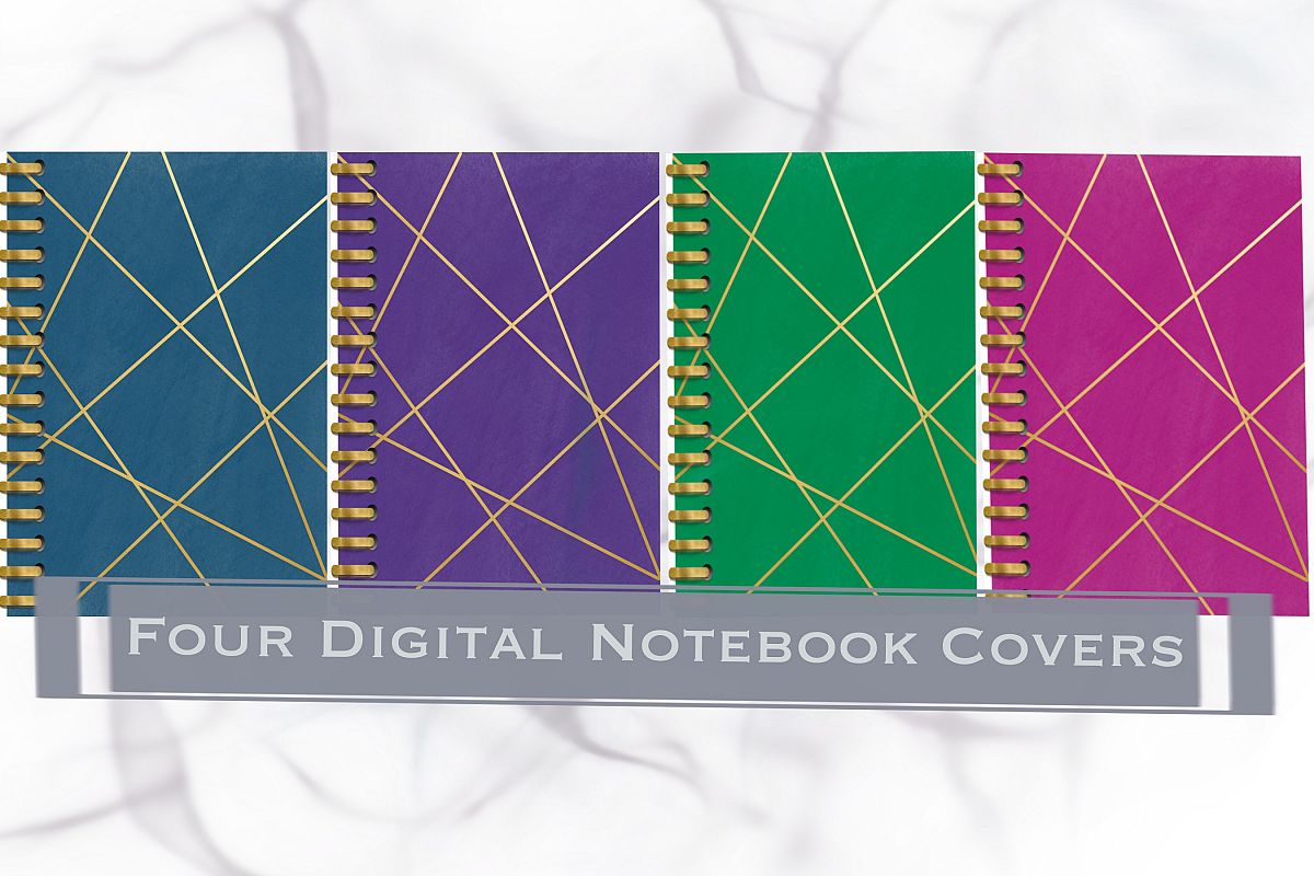 Four Digital Notebook/Planner Covers example image 1