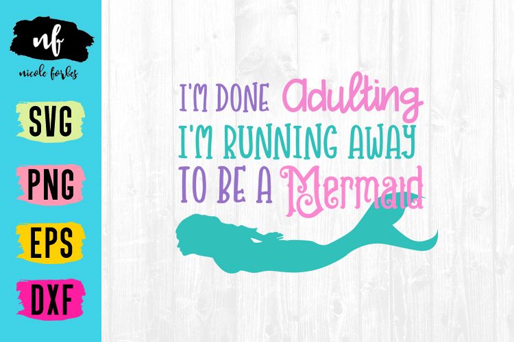 Mermaid SVG Cut File example image 1