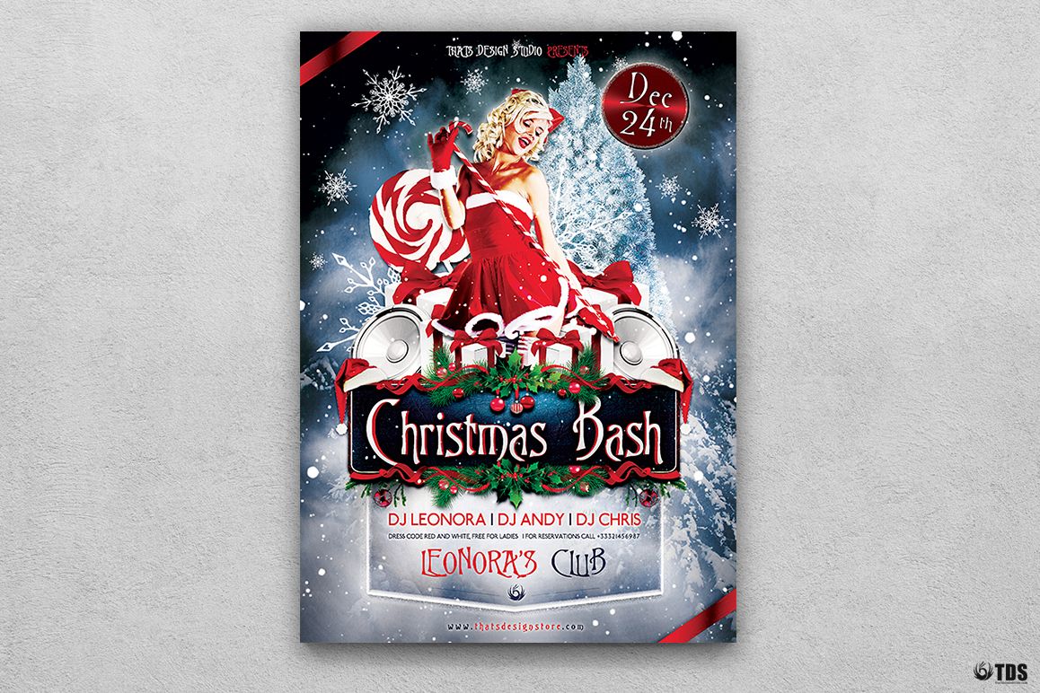 Christmas Bash Flyer Template V1 example image 1