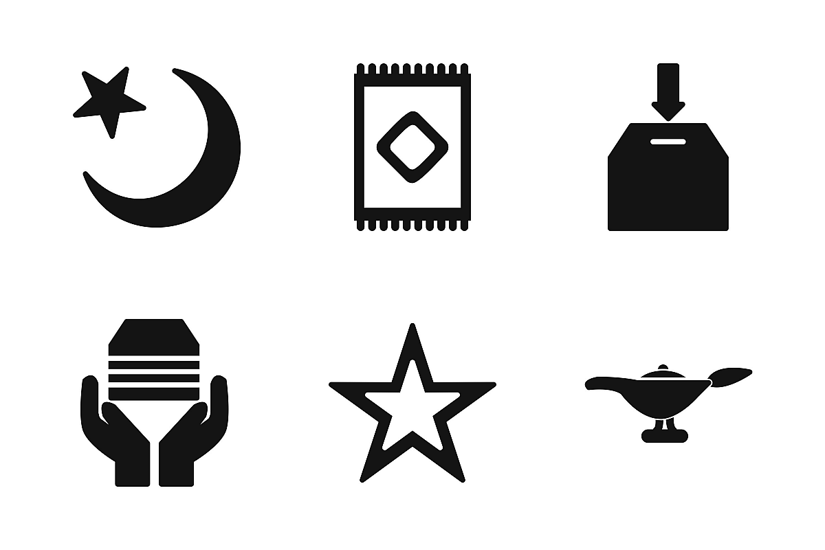 Set Of Ramadan Icons example image 1