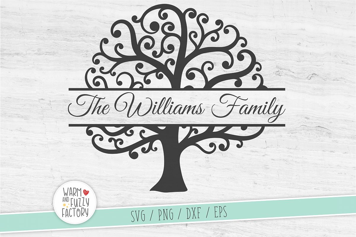 Split monogram tree svg, Family tree svg, Family reunion ...