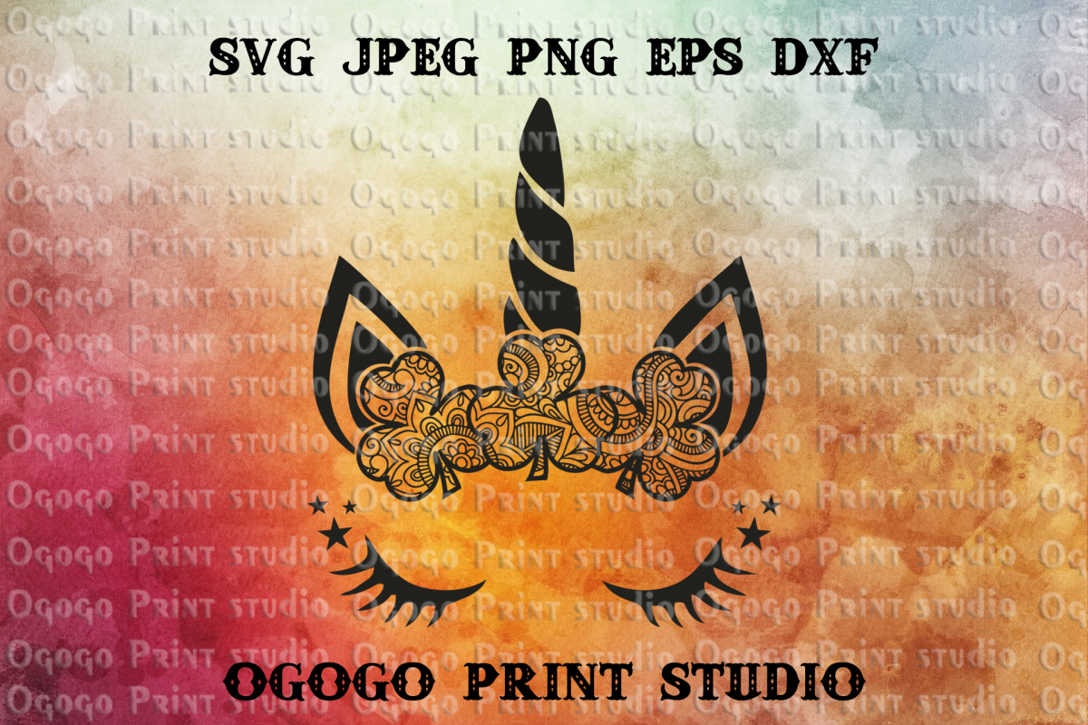 Shamrock SVG, Unicorn svg, Zentangle SVG, St Patrick's Day example image 1