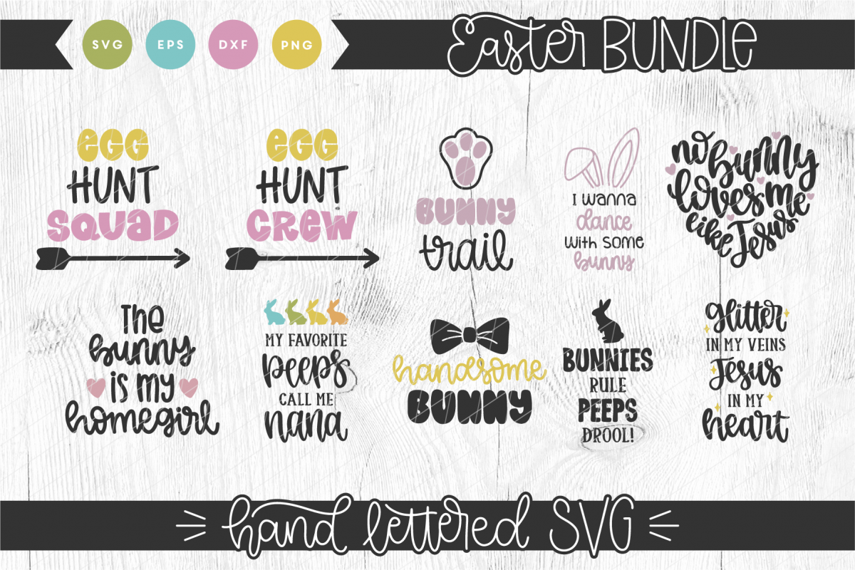 Easter Hand Lettered SVG Bundle example image 1