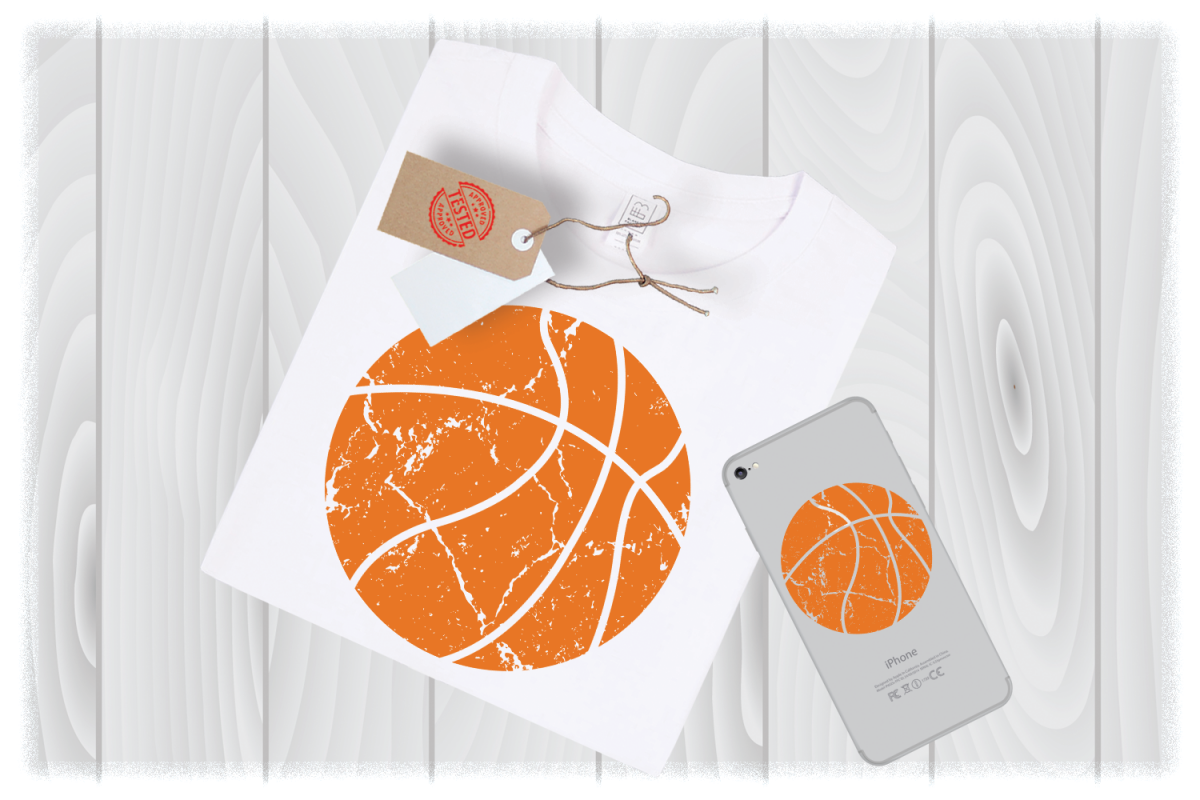 Distressed Basketball Svg Files for Cricut Designs example image 1
