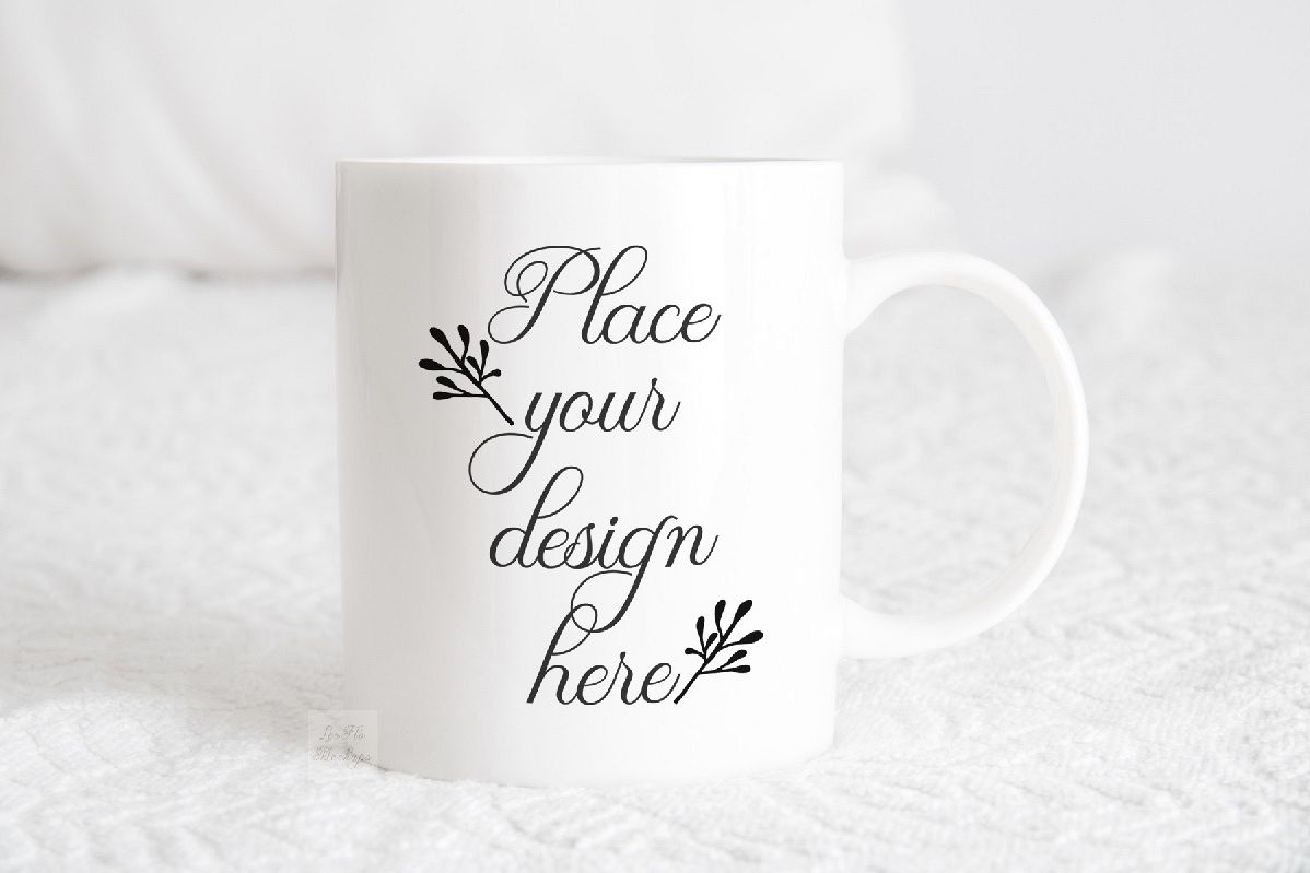 Mug mockup modern 11 oz coffee psd smart white coffee mugs example image 1