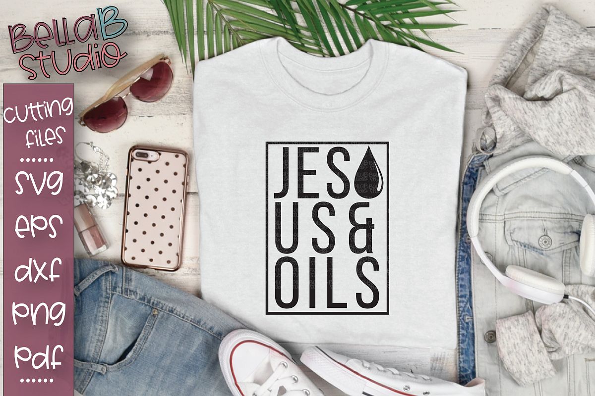Essential Oils SVG, Jesus And Oils SVG example image 1