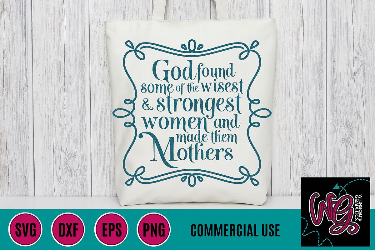 God Made Mothers SVG DXF PNG EPS Commercial example image 1