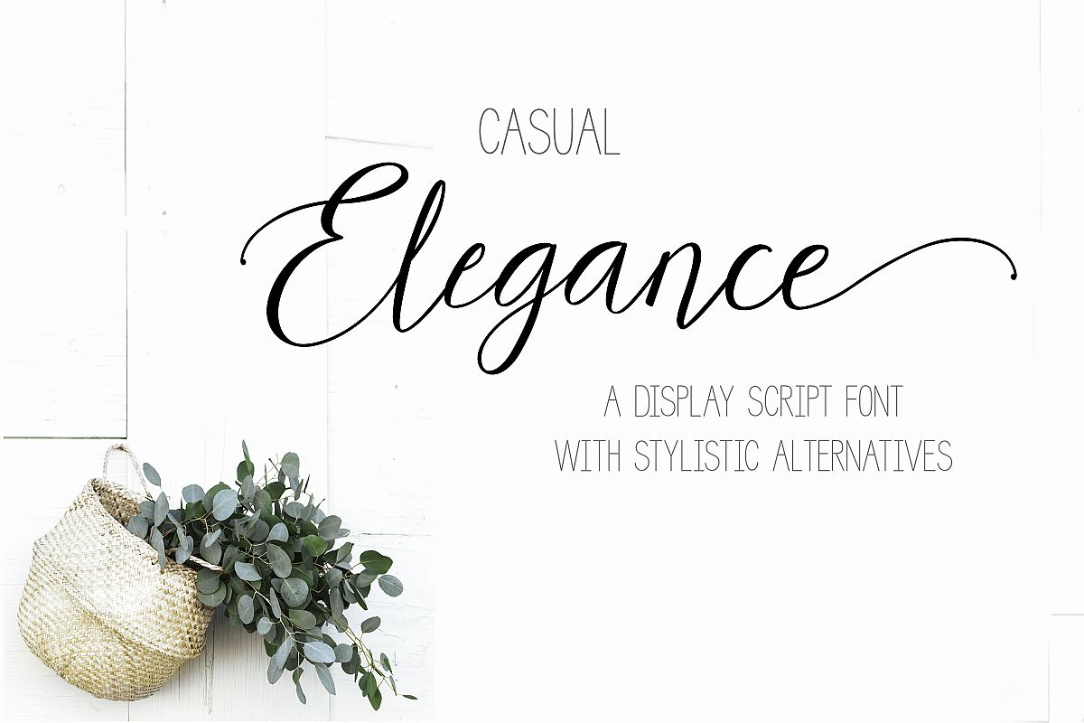 Casual Elegance a display script typeface font stylistic alt example image 1
