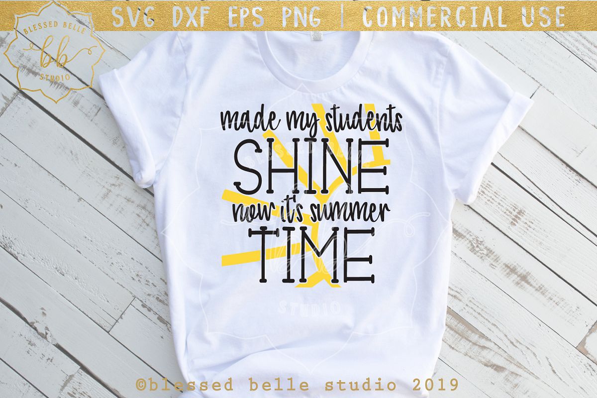 Teacher SVG DXF EPS PNG summertime svg example image 1