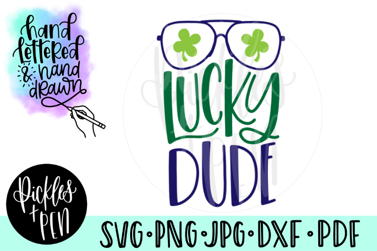Lucky Dude - Aviator Sunglasses SVG example image 1