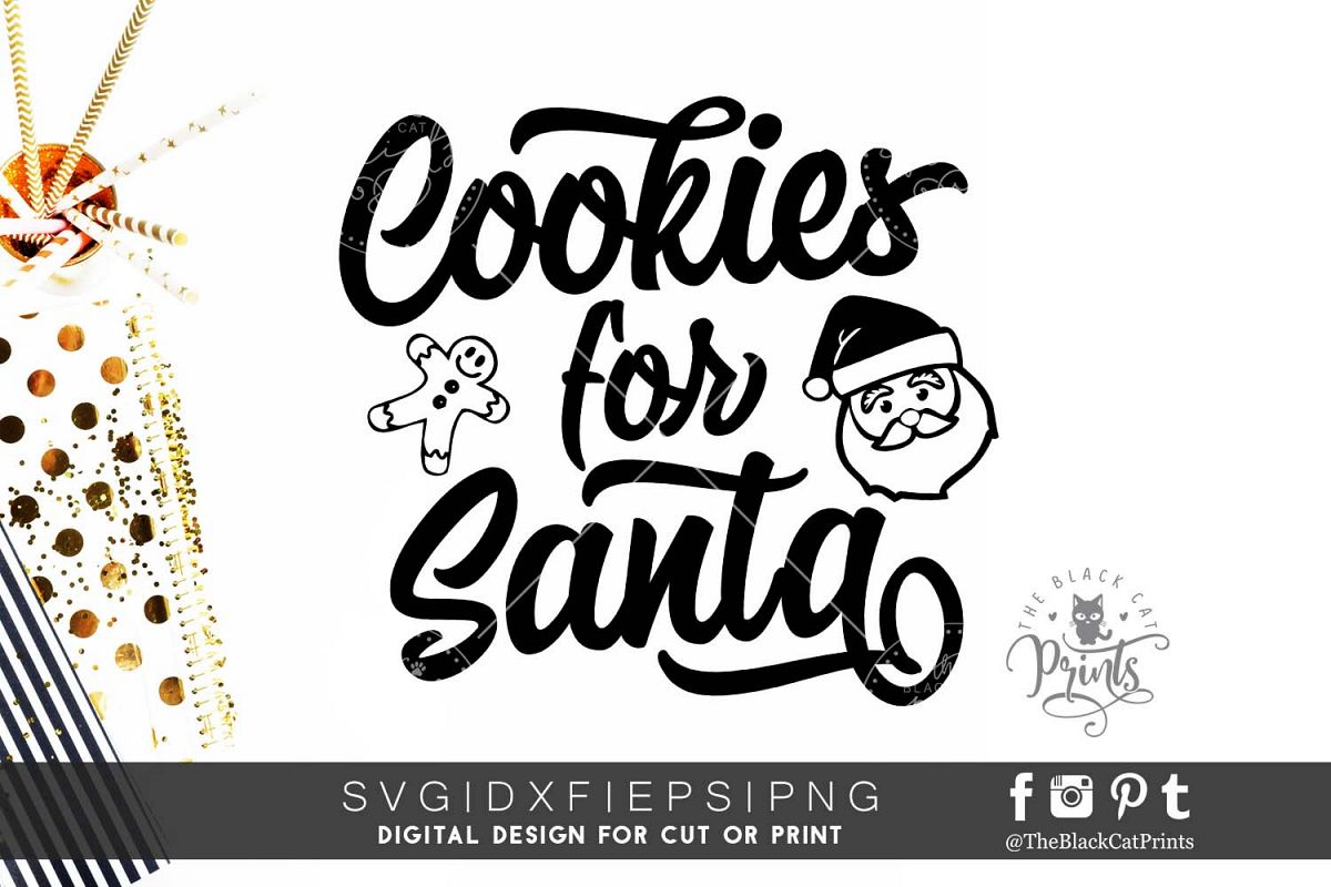 Download Cookies for Santa SVG DXF PNG EPS (32881) | Cut Files | Design Bundles