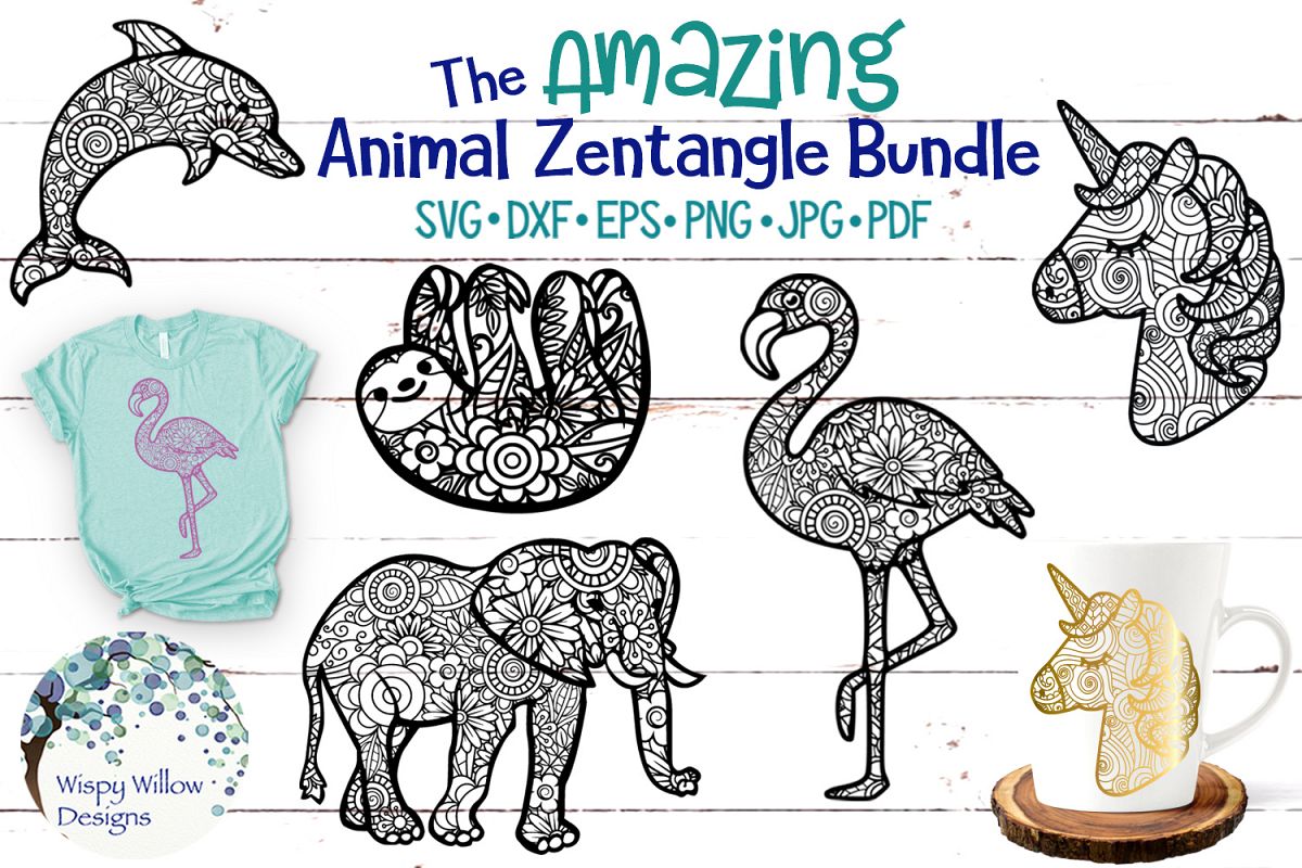 Download The Amazing Animal Zentangle SVG Bundle