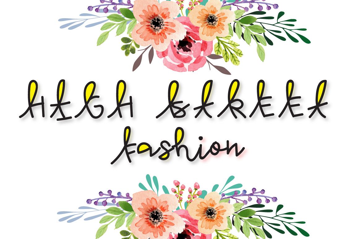 High Street Fashion - multicolor font example image 1