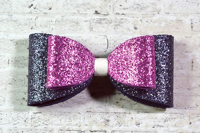 Hair bow template SVG, DIY leather bow template example image 1