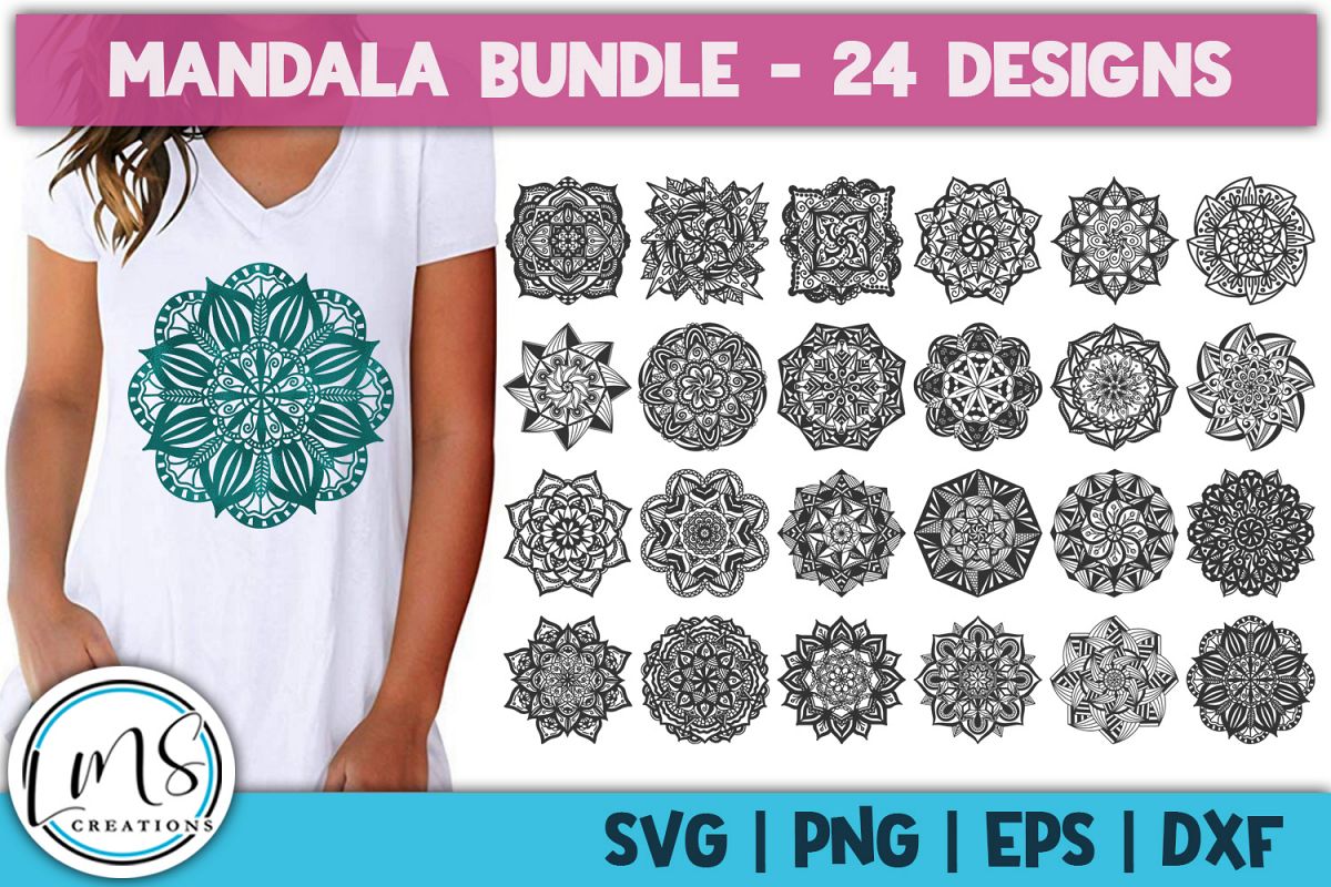 Mandala Bundle SVG, PNG, EPS, DXF example image 1
