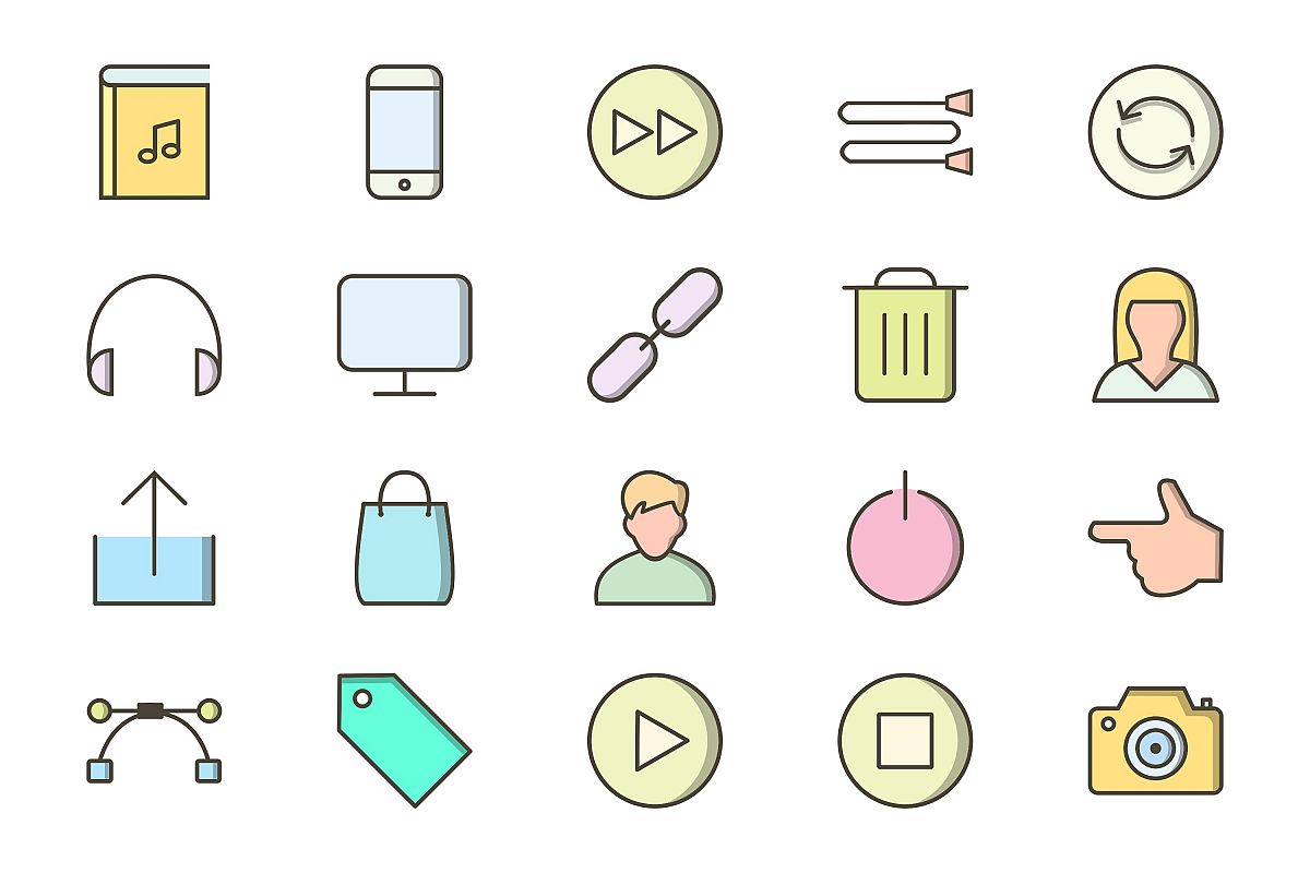 Set Of Multimedia Icons example image 1