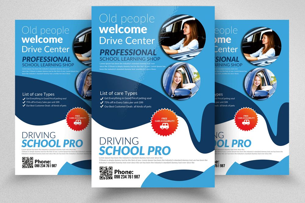Driving School Flyer Templates example image 1