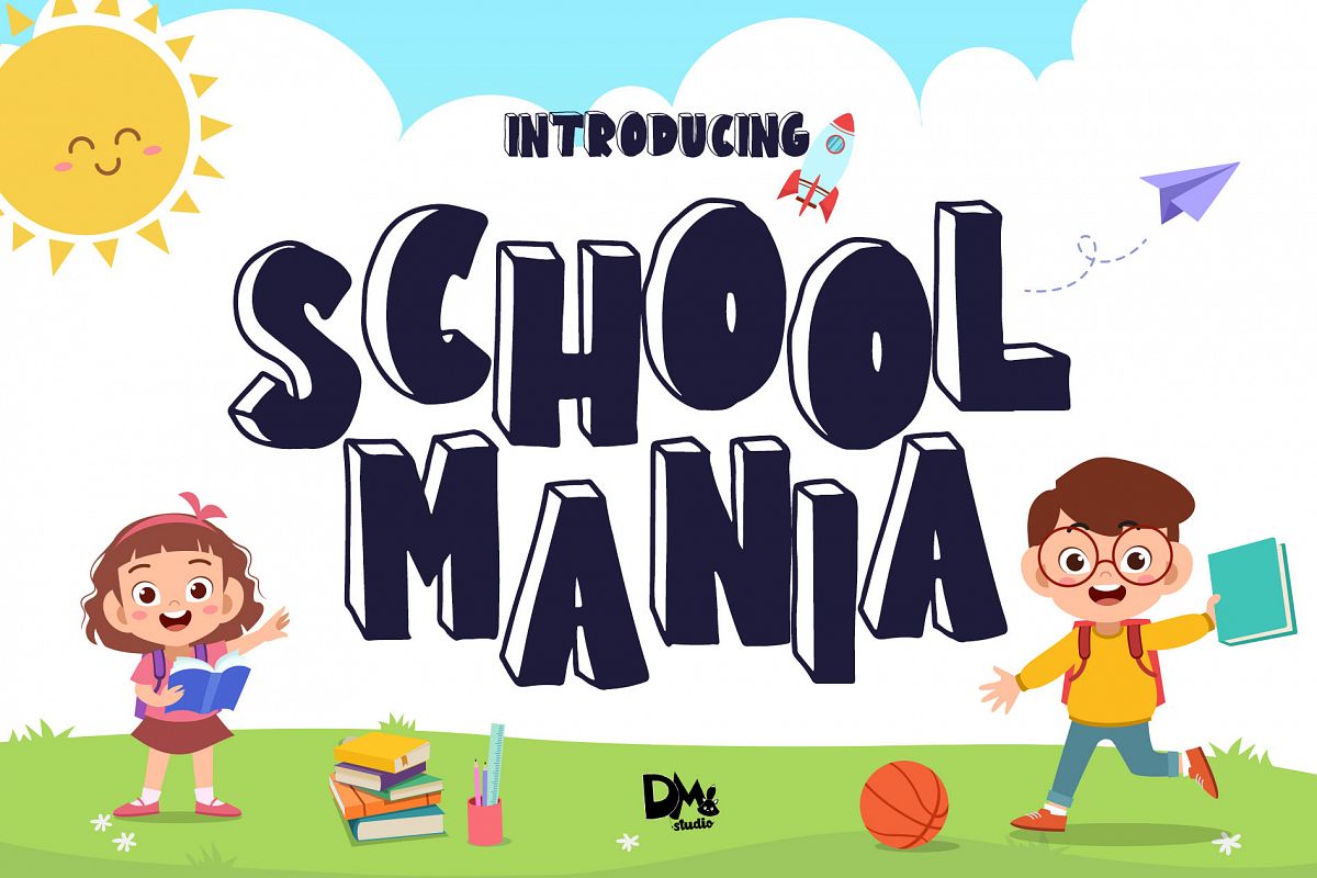 School Mania - Block Crafty Font example image 1