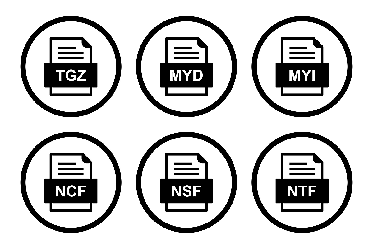 Set Of File Formats Icons example image 1