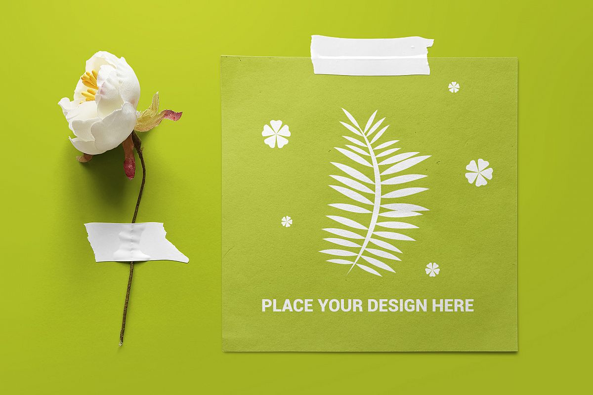 Taped Paper Mockup example image 1