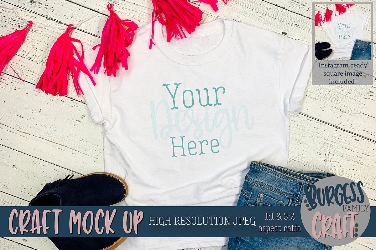 Birthday Girl shirt Craft mock up |JPEG example image 1