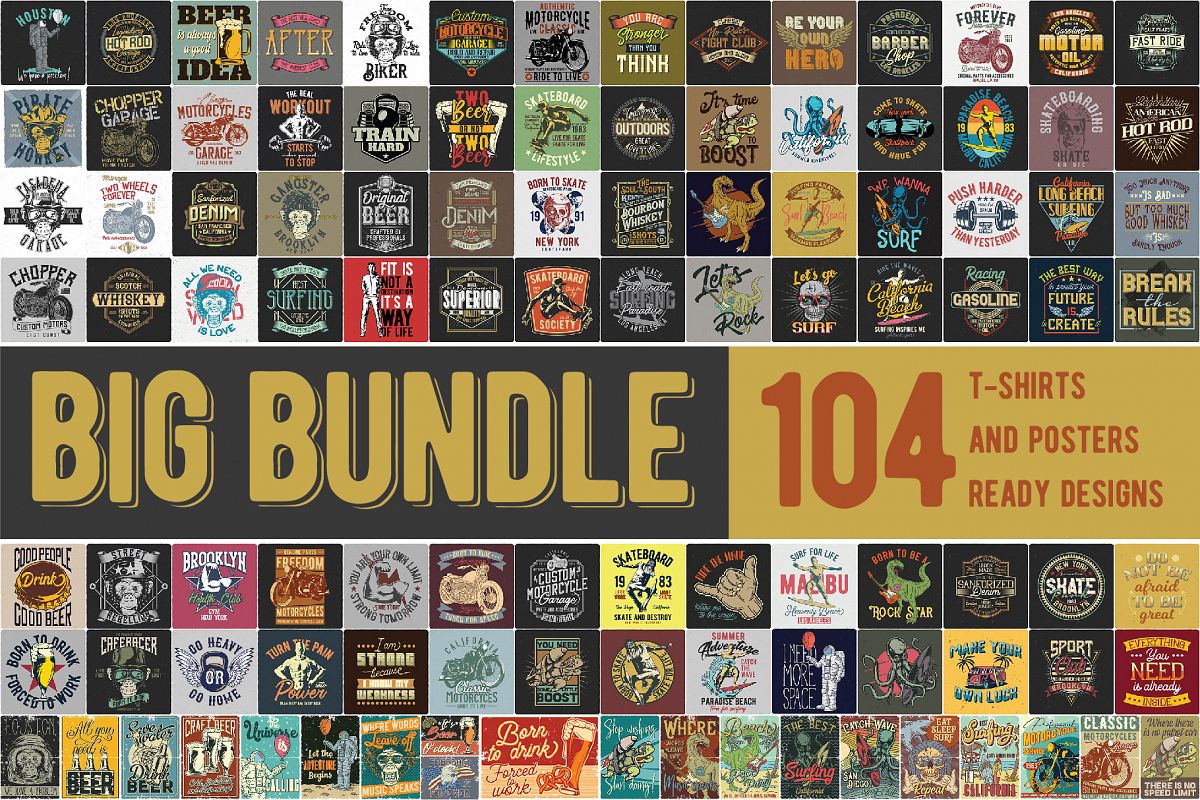 T-shirts and posters Big Bundle 2.0 example image 1