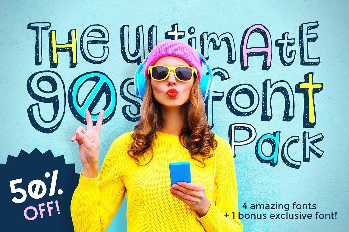 The Ultimate 90s Font Pack example image 1