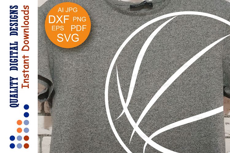 Basketball ball svg Clipsrt Sports shirt example image 1