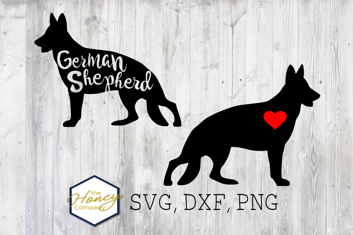 German Shepherd SVG PNG DXF Dog Breed Lover Cut File Clipart example image 1