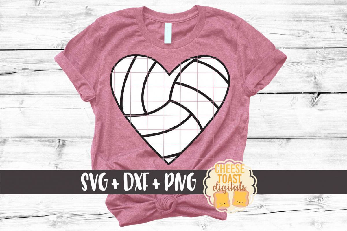 Download Volleyball Heart - SVG PNG DXF Cut Files