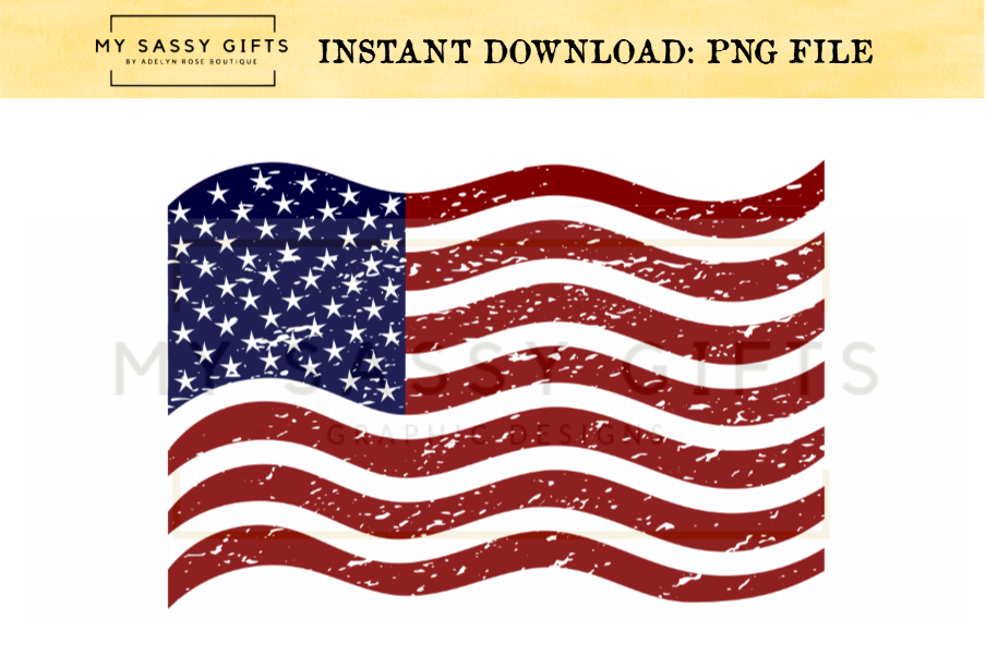Distressed Patriotic American Flag Graphic Design 269843 Sublimation Design Bundles