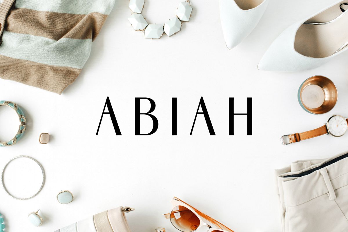 Abiah Sans Serif Font Family Pack example image 1