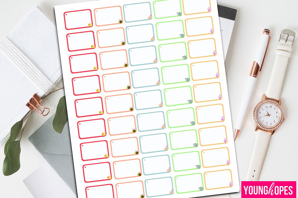 Summer Half Box Planner Stickers-Half Box Planner Stickers example image 1