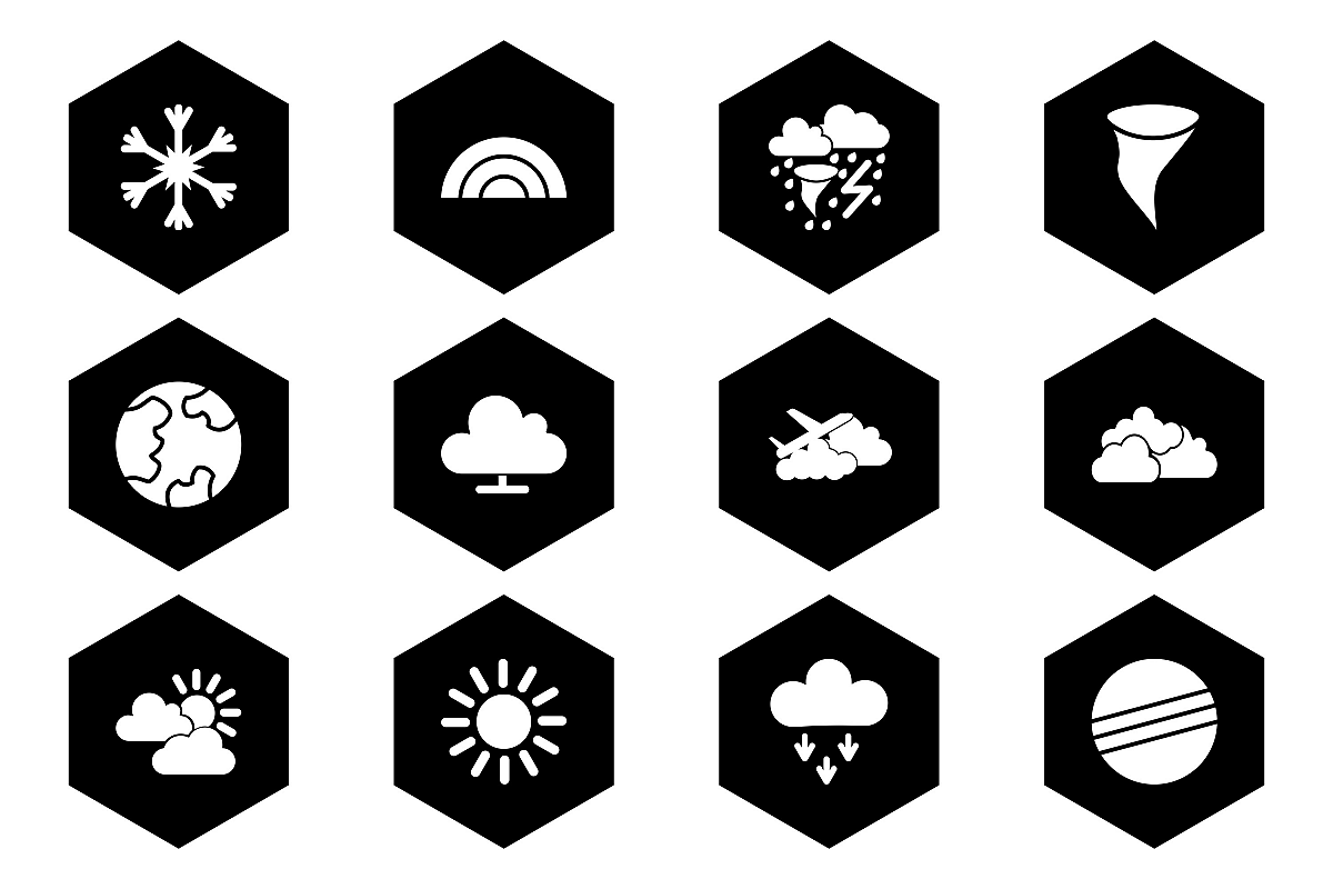 Set Of Weather And Season Icons example image 1