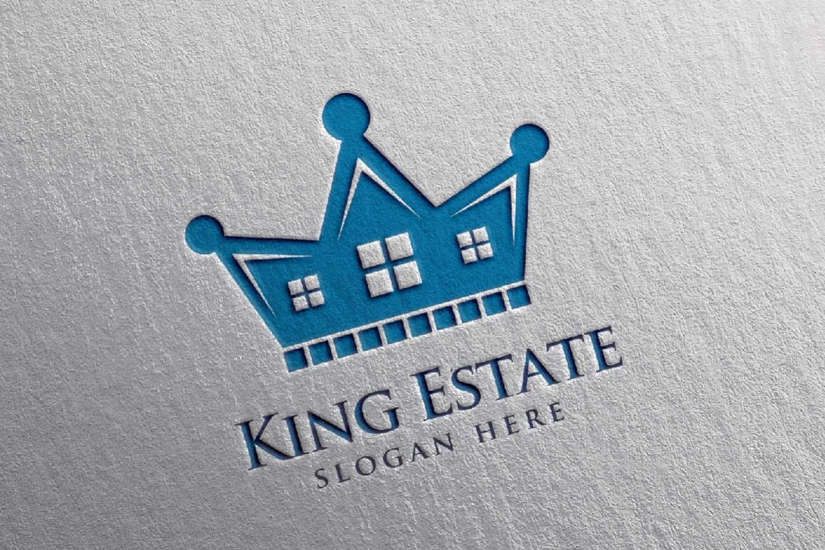 Real Estate Logo, King Estate Logo example image 1