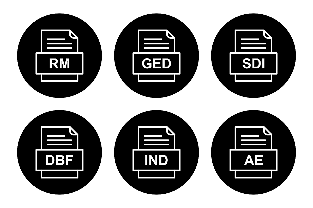 Set Of File Formats Icons example image 1