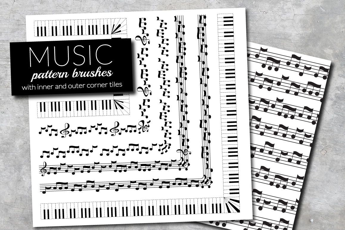 Music brushes for Adobe Illustrator example image 1