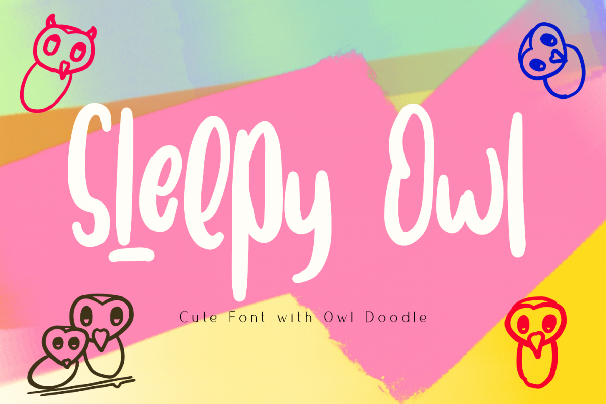 Sleepy Owl Fun Font example image 1