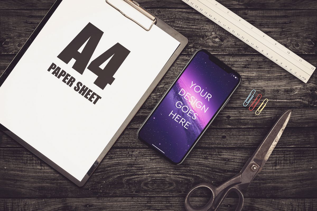 Apple iPhone X Mock-up #1 example image 1