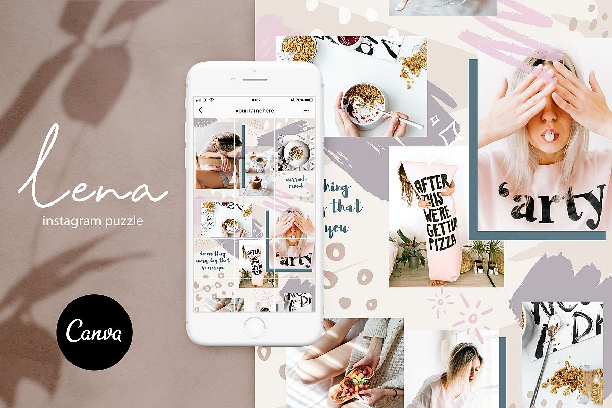 Instagram grid layout pack for Canva example image 1
